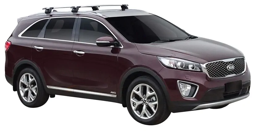 Yakima ThruBar 120cm Silver Pair (S16Y) To Suit Kia Sorento 5dr SUV /2015-07/2020