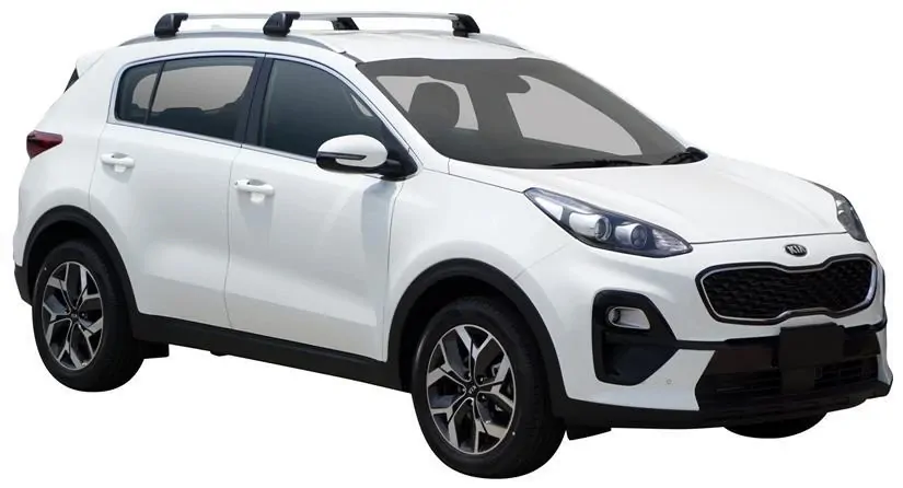 Yakima FlushBar 100 & 105cm Silver Pair (S26Y) To Suit Kia Sportage Steel Roof 08/2018-09/2021