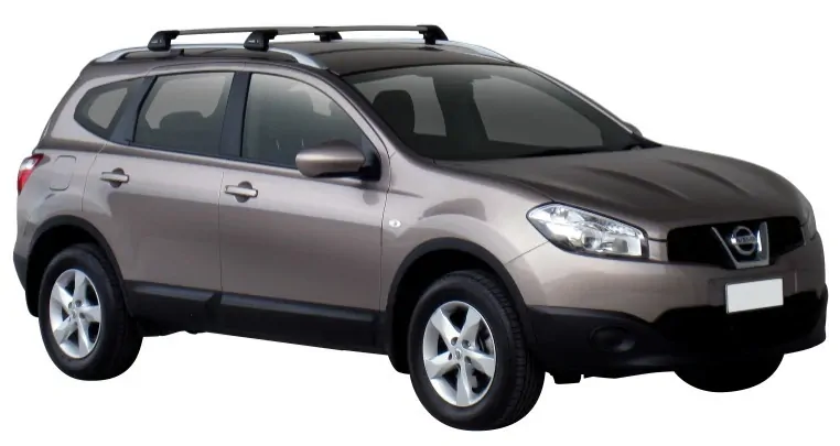 Yakima FlushBar 100 & 105cm Silver Pair (S26Y) To Suit Nissan Dualis Plus 2 /2008-/2014
