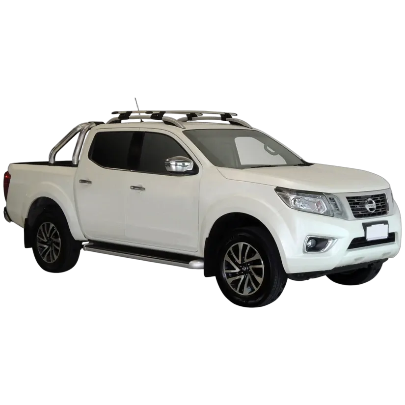 Yakima ThruBar 135cm Silver Pair (S17Y) To Suit Nissan Navara NP300 (D23) Dual Cab 06/2015-/On