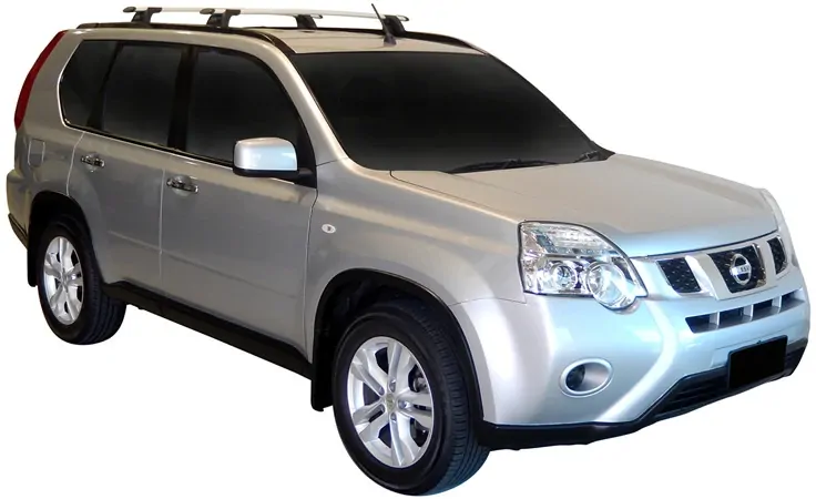 Yakima ThruBar 120cm Silver Pair (S16Y) To Suit Nissan X-Trail 5dr SUV /2010-03/2014