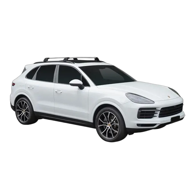 Yakima FlushBar 100 & 105cm Silver Pair (S26Y) To Suit Porsche Cayenne 5dr SUV /2019-/On