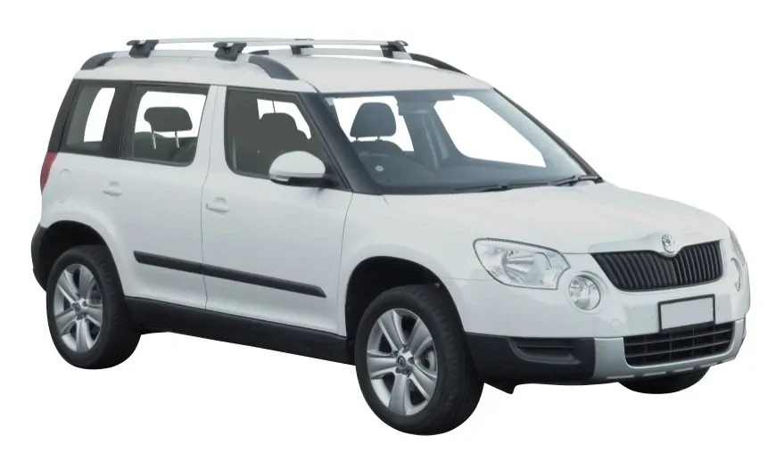 Yakima ThruBar 120cm Silver Pair (S16Y) To Suit Skoda Yeti 5dr SUV /2009-/2017