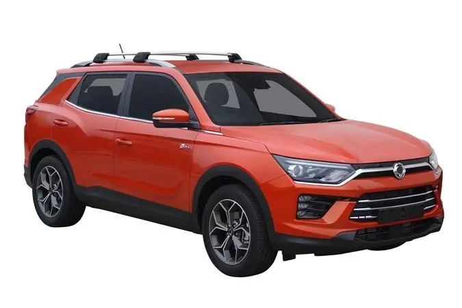Yakima FlushBar 105cm Silver Pair (S7Y) To Suit SsangYong Korando 5dr SUV /2020-/On