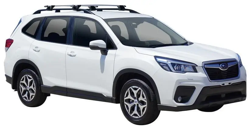 Yakima ThruBar 120cm Silver Pair (S16Y) To Suit Subaru Forester 5dr SUV 10/2018-/On
