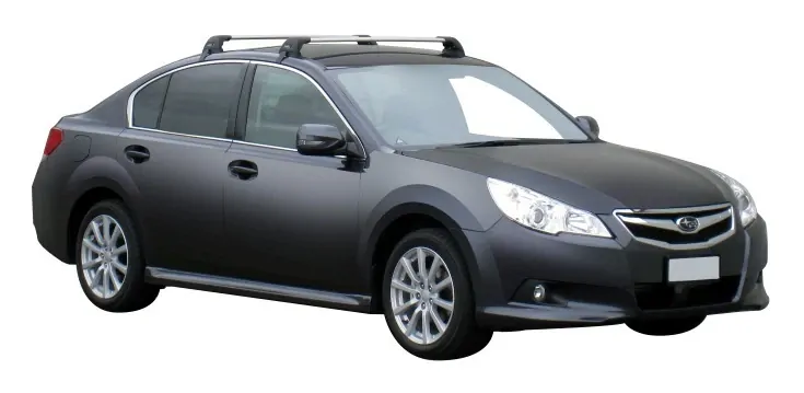 Yakima FlushBar 105cm Silver Pair (S7Y) To Suit Subaru Liberty 4dr Sedan 09/2009-/2014