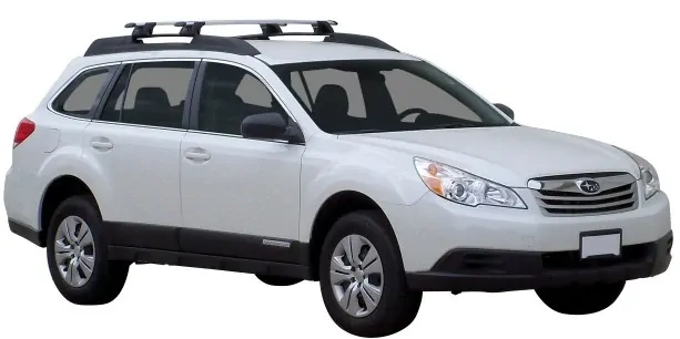 Yakima ThruBar 120cm Silver Pair (S16Y) To Suit Subaru Outback 5dr Wagon /2010-/2015