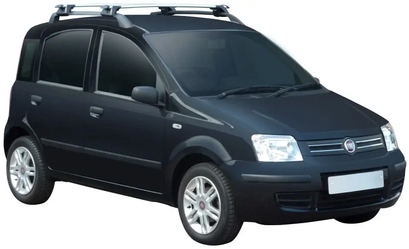 Yakima ThruBar 120cm Silver Pair (S16Y) To Suit Fiat Panda 5dr Hatch /2003-/2011