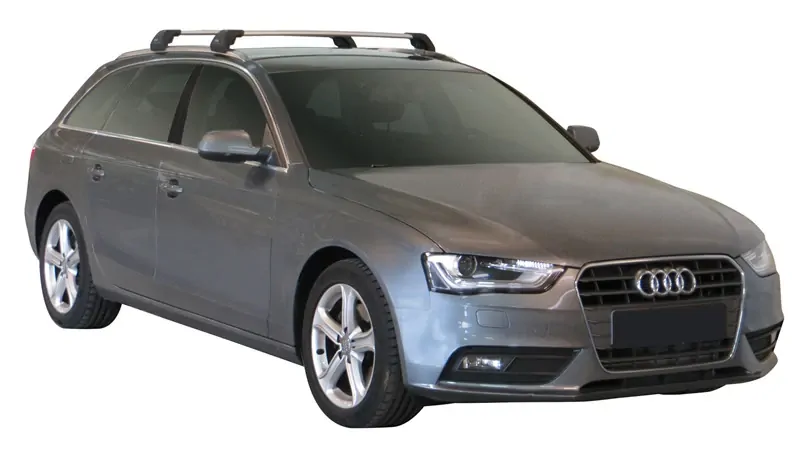 Yakima FlushBar 100 & 105cm Silver Pair (S26Y) To Suit Audi A4/S4/RS4 Avant /2009-/2015
