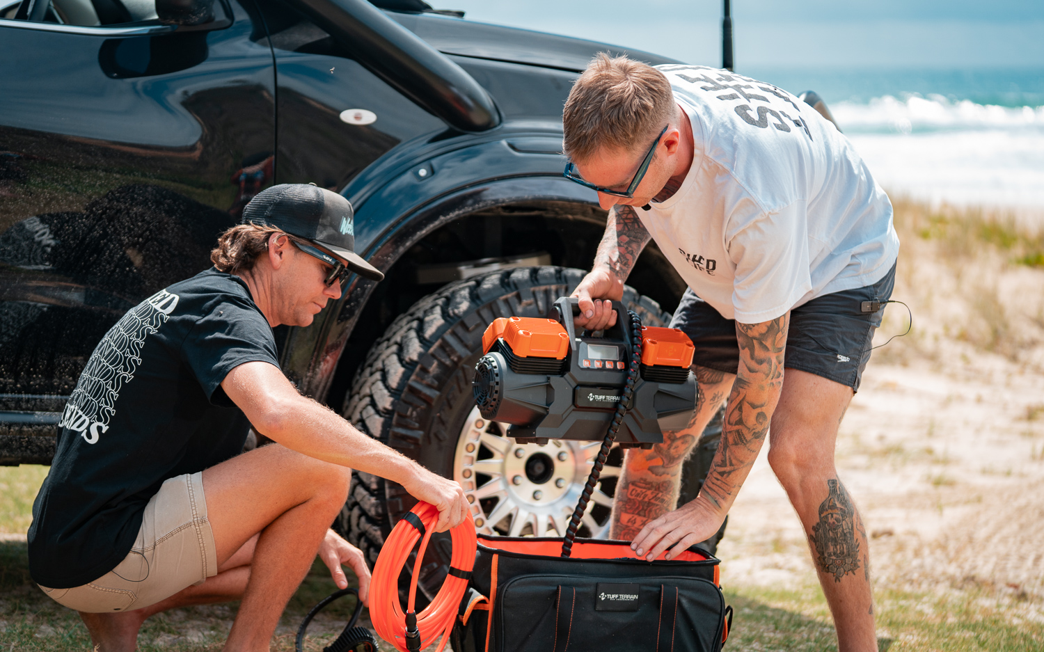 TJ & Mac working on a 4WD build
