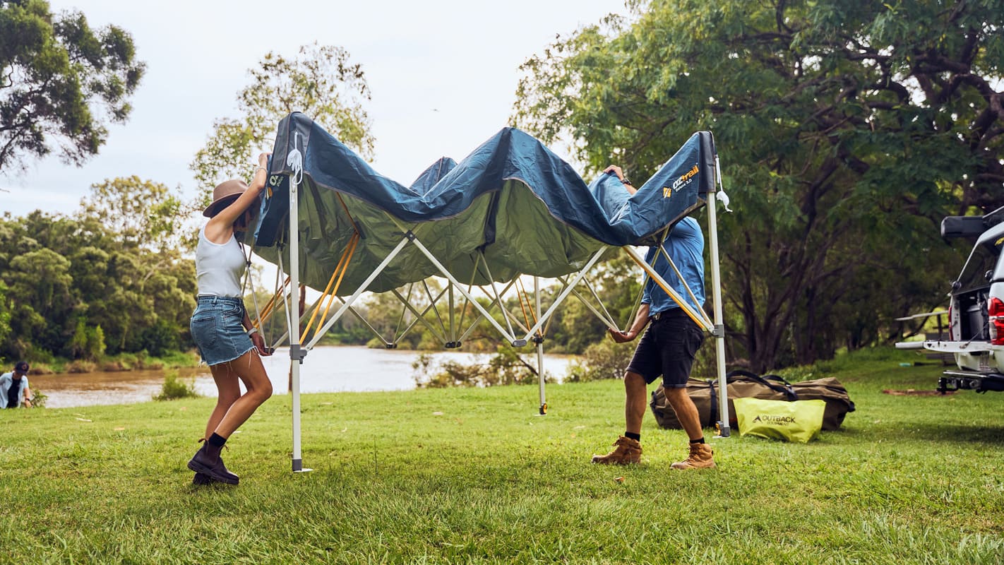 unfolding the gazebo