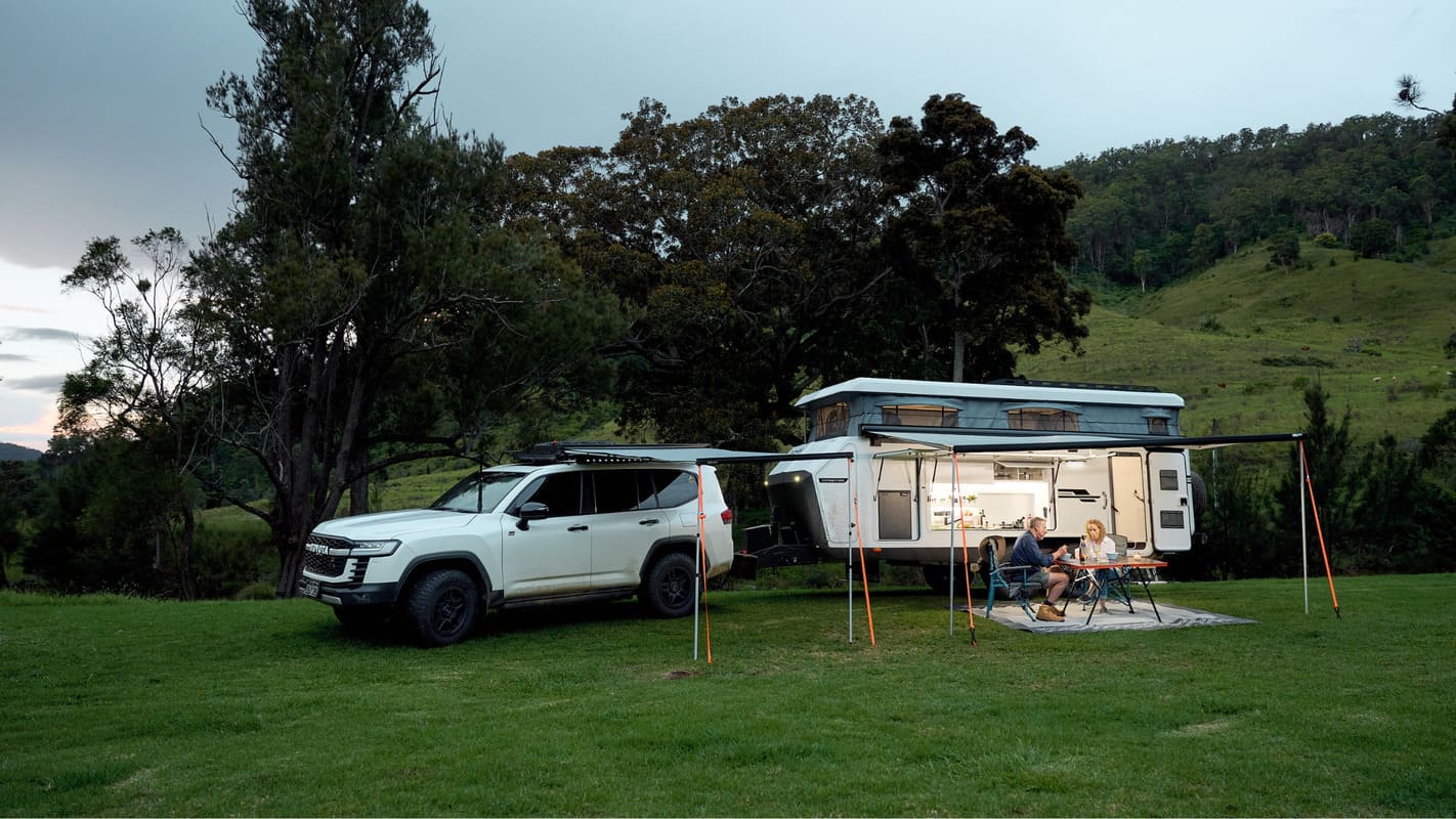 caravan powered and with LED lights