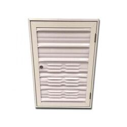 Gas Door For Galvanised Box White Frame Right Hand Hinge Smooth White Infil