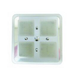 Camec LED Square Crystal 4 Section Complete With Touch Button