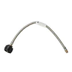 Camec Gas Hose Stainless Steel 6 mm S/S Pigtail LCC27 Class F 1/4 NPT M 450mm