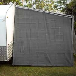 Aussie Traveller Blank Front End Wall Cool Grey Sunblocker no zips, suits Caravans