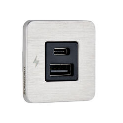 Scanstrut Charge Socket Tile Interior Usb A Usb C 12/24V S/S