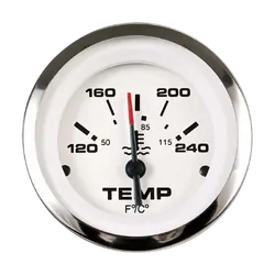 Veethree Instruments - Lido Pro Domed Water Temp Gauge 120-240F White