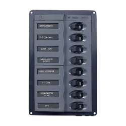 BEP DC Circuit Breaker Switch Panel 8CB Vertical 12-24V