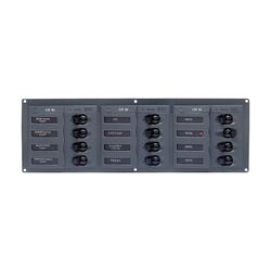 BEP DC Circuit Breaker Switch Panel 12CB Horizontal No Meter