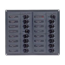 BEP DC Circuit Breaker Switch Panel 16CB 12-24V No Meter