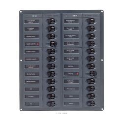 BEP DC Circuit Breaker Switch Panel 24CB Vertical 12-24V No Meter