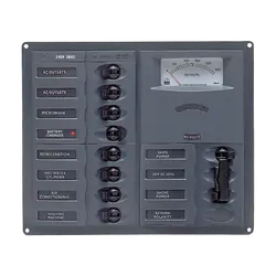 BEP AC Circuit Breaker Switch Panel 8CB AC Horizontal Analog