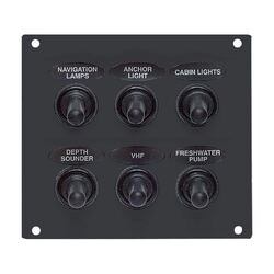 BEP Waterproof Switch Panel 6 Way Fused 12-24V Grey