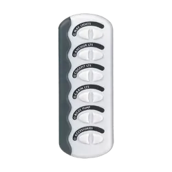 BEP Contour GEN2 Switch Panel 6 Way White No Fuse