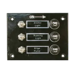 BLA Bakelite Switch Panel 3 Position Black