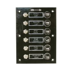 BLA Bakelite Switch Panel 6 Position Black