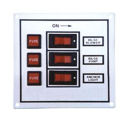 BLA Silver Alloy Switch Panel 3 Position