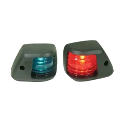 Bla Navigation Lights Port & Starboard Side Mount Black 12V 5W
