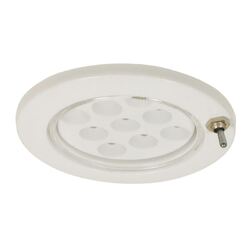 Cabin Light 9 LED White Recessed Round 72mm With Switch