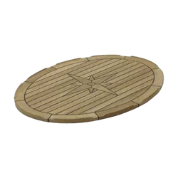 Nautic Star Oval Teak Table Top - Ellips 58cm x 44cm