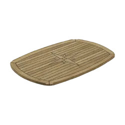 Nautic Star Teak Table Half Ellipse 94cm x 61cm