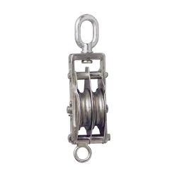 BLA S/Steel Double Trawl Block Becket/Swivel 14 x 75mm Nylon