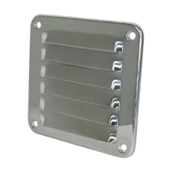 Vent Louvre Stainless Steel Rolled Edge 122mm x 127mm