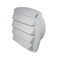 Bla Louvre Vent Plastic White 100mm Tail