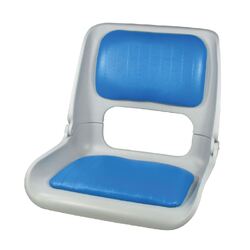 Skipper Seat Shell With Blue Vinyl Pads