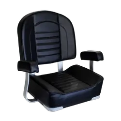 Deluxe Hi Back Seat Black With Arm Rests
