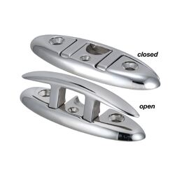 Marine Town - Pull Up Folding Cleat Cast Stainless Steel 114mm