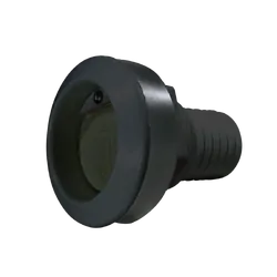 Thru Hull Scupper Black Plastic 38mm Tail