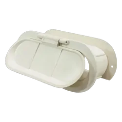 Thru Hull Scupper White Plastic 182mm x 82mm