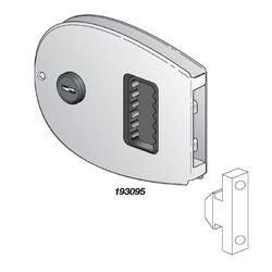 Southco Oval Sliding Door Lock Stainless Steel With 2 Keys