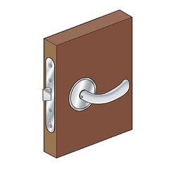 Southco Mccoy Chrome Brass Lockable Door Lock Set R/H Out