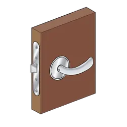 Southco Mccoy Chrome Brass Lockable Door Lock Set L/H Out