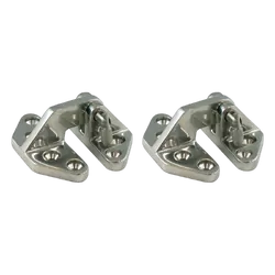 Marine Town - Hinge Rounded Cast G316 Stainless Steel 76mm x 38mm (Pair)