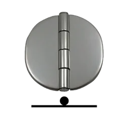 Marine Town Covered Hinge S/Steel Round 66mm x 66mm x 9mm