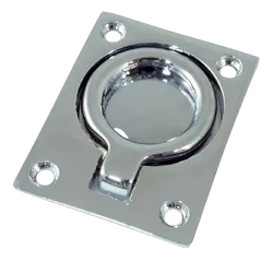Marine Town - Lift Ring Chrome Plated Brass 51mm x 38mm